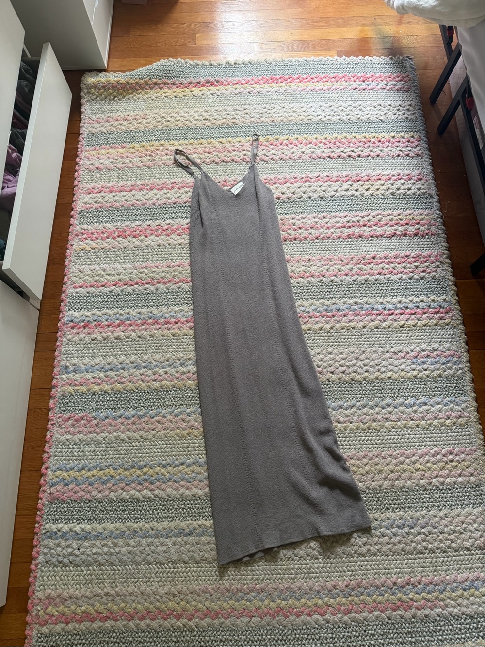 Marshalls Taupe Ribbed Maxi Slip Dress